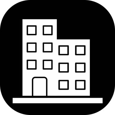 Ofis simgesi soyut arkaplanda izole edildi