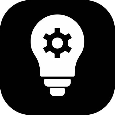 Yaratıcı Ampul simgesi soyut arkaplanda izole edildi