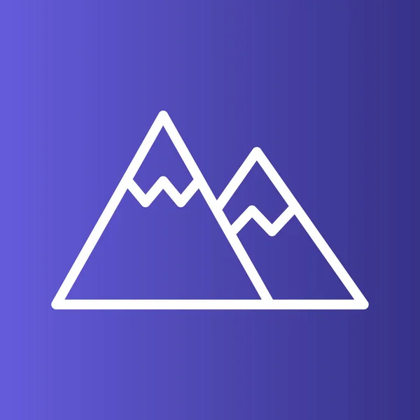 Icono de montaña aislado sobre fondo abstracto — Vector de stock