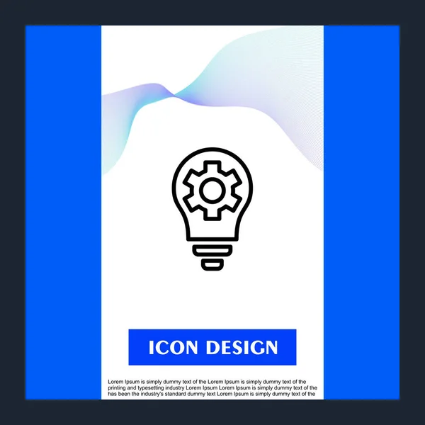 Ikona Creative Bulb izolovaná na abstraktním pozadí — Stockový vektor