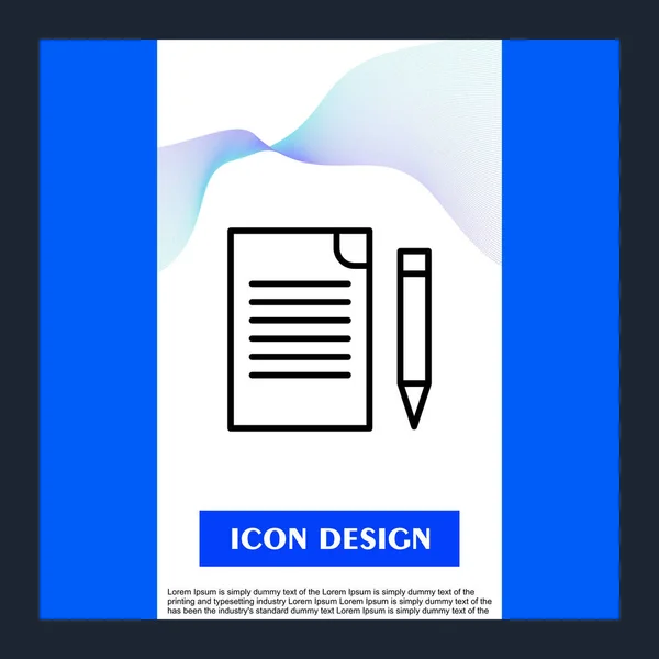 File edit icon isolated on abstract background — Stock Vector