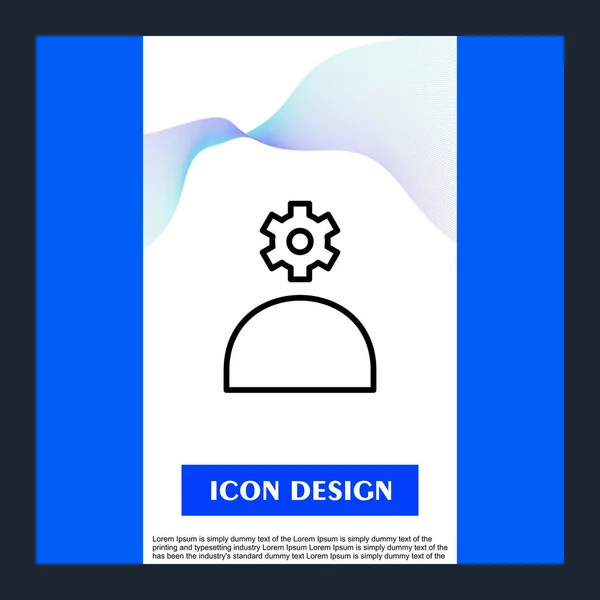 Icono de la mente creativa aislado sobre fondo abstracto — Vector de stock