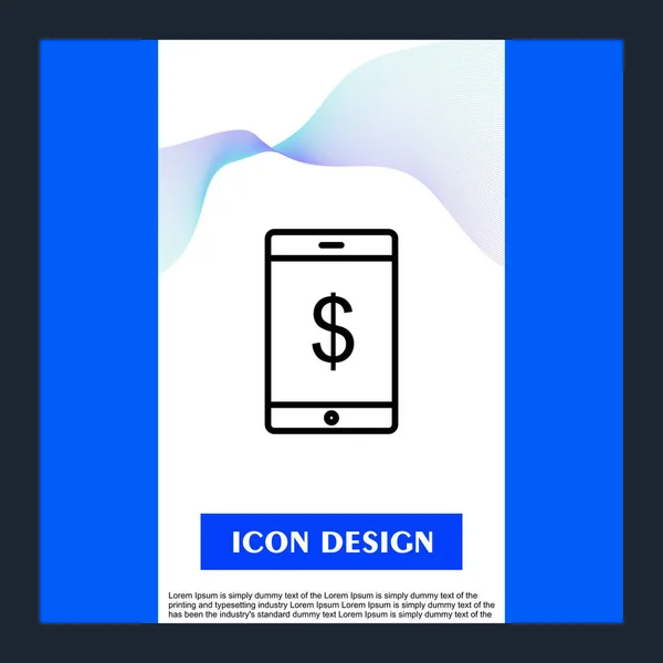 Online marketingová ikona izolovaná na abstraktním pozadí — Stockový vektor