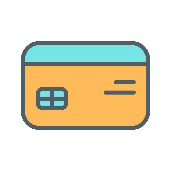 Creditcard pictogram geïsoleerd op abstracte achtergrond — Stockvector