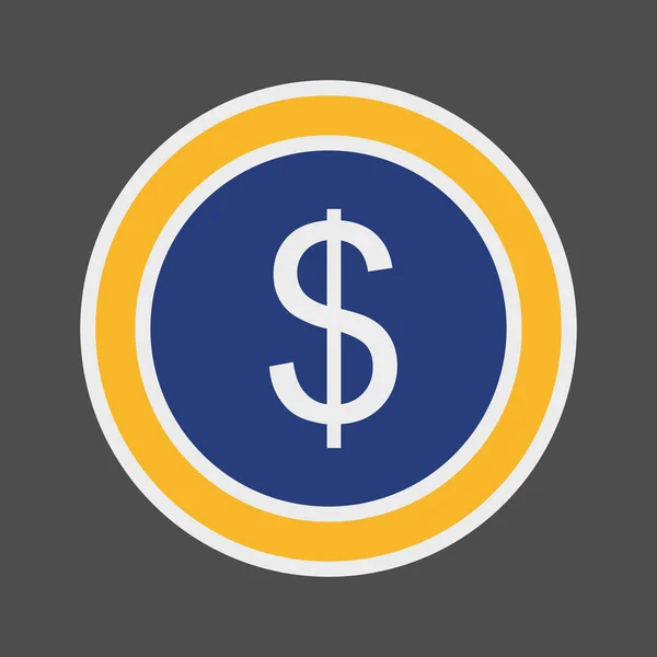 Ikona monety na abstrakcyjnym tle — Wektor stockowy