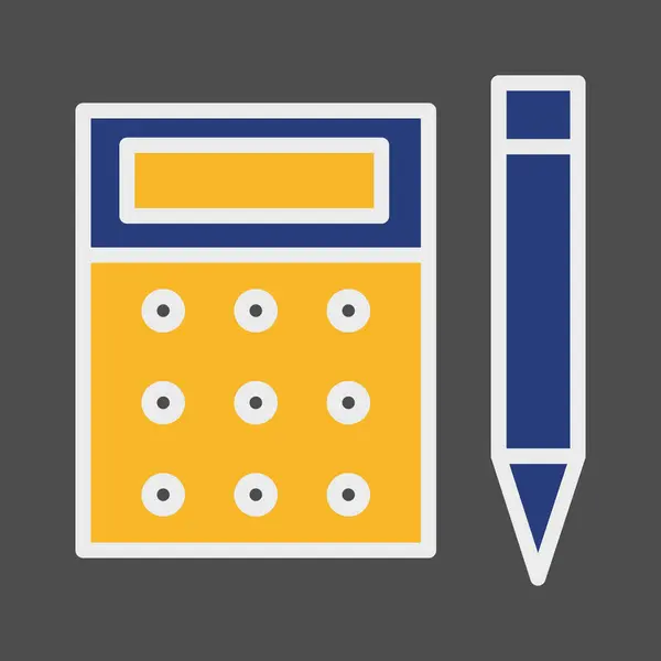 Calculator ikon isolerad på abstrakt bakgrund — Stock vektor