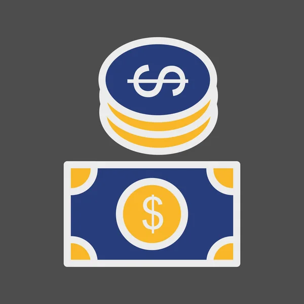 Currency icon isolated on abstract background — ストックベクタ