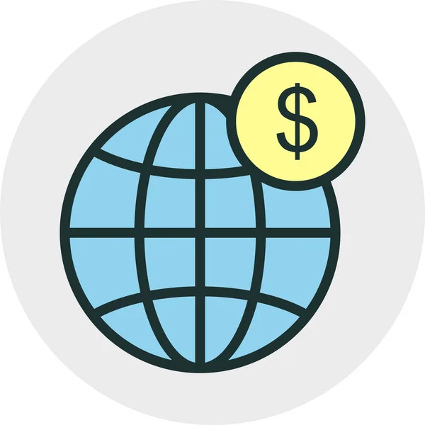 World Currency icon isolated on abstract background — 스톡 벡터