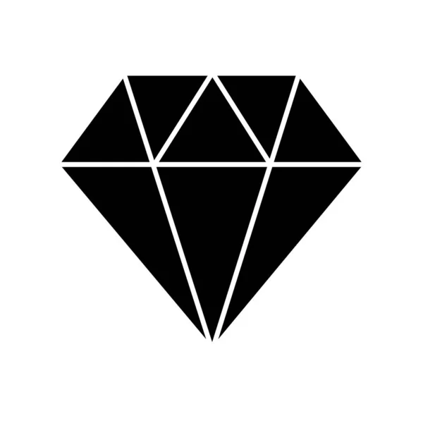 Diamant-Symbol isoliert auf abstraktem Hintergrund — Stockvektor