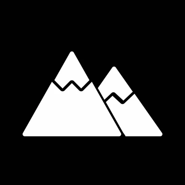 Icono de montaña aislado sobre fondo abstracto — Archivo Imágenes Vectoriales