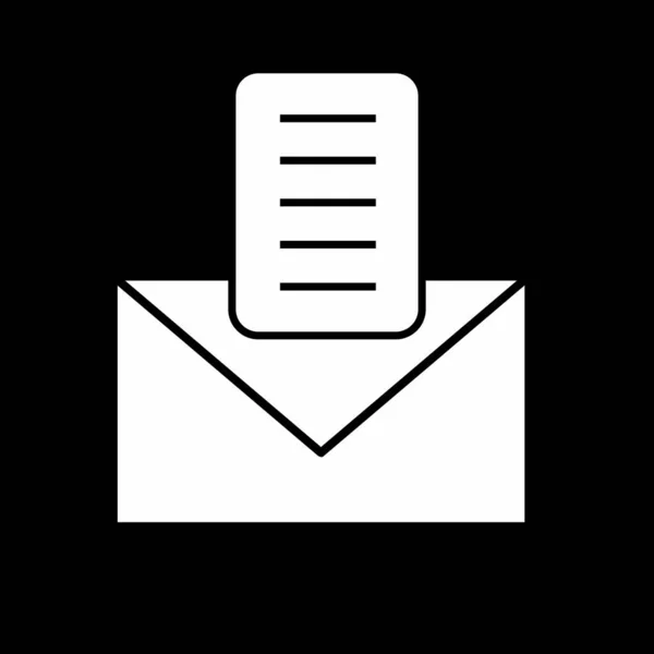 Ícone de correio isolado em fundo abstrato — Vetor de Stock