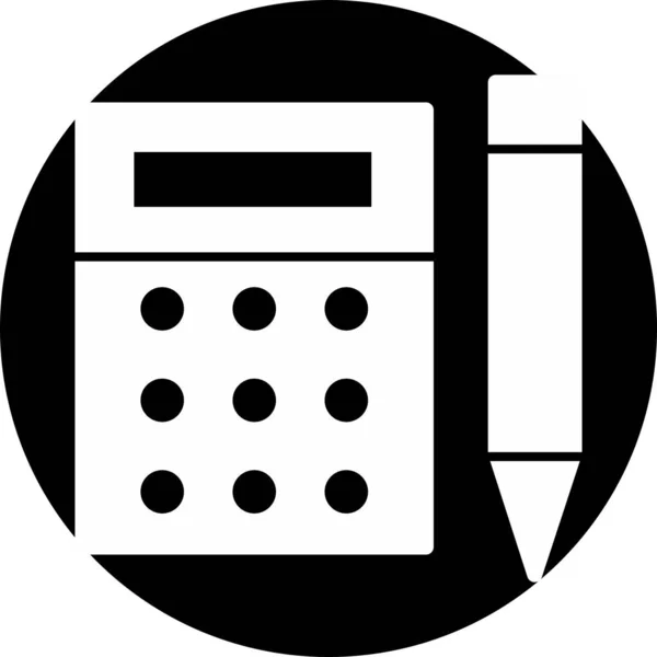 Taschenrechner-Symbol isoliert auf abstraktem Hintergrund — Stockvektor