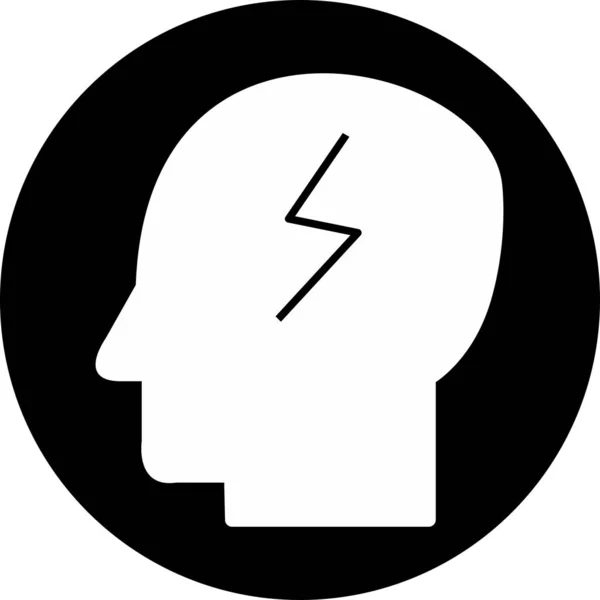 Icono de la mente de trabajo aislado en fondo abstracto — Vector de stock