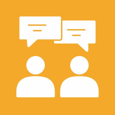 Sohbet simgesi soyut arkaplanda izole edildi