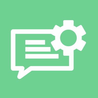 Sohbet ayarlama simgesi soyut arkaplanda izole edildi