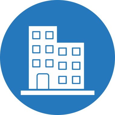 Ofis simgesi soyut arkaplanda izole edildi