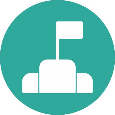 Soyut arkaplanda bayrak simgesi izole edildi