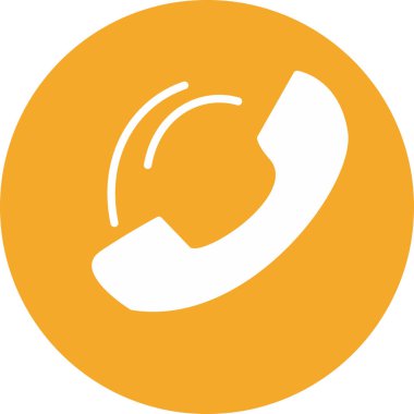 Telefon simgesi, basit vektör illüstrasyonu 