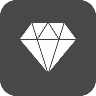 Soyut arkaplanda elmas simgesi izole edildi