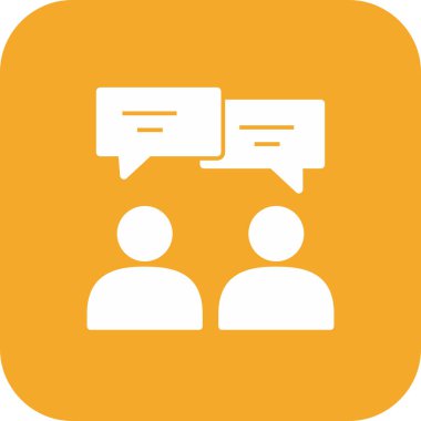 Sohbet simgesi soyut arkaplanda izole edildi