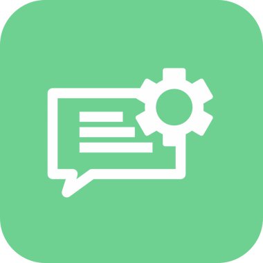 Sohbet ayarlama simgesi soyut arkaplanda izole edildi