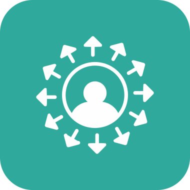 Soyut arkaplanda kullanıcı simgesi izole edildi