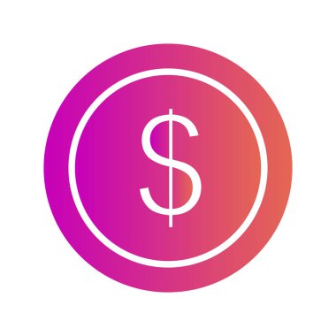 Bozuk para simgesi soyut arkaplanda izole edildi