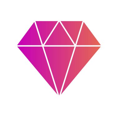 Soyut arkaplanda elmas simgesi izole edildi