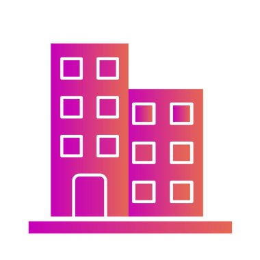 Ofis simgesi soyut arkaplanda izole edildi