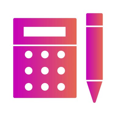 Soyut arkaplanda hesaplayıcı simgesi izole edildi