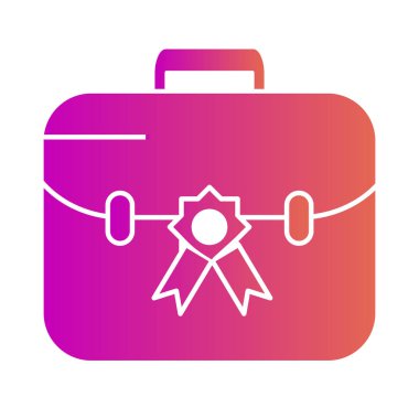 Evrak çantası simgesi soyut arkaplanda izole edildi