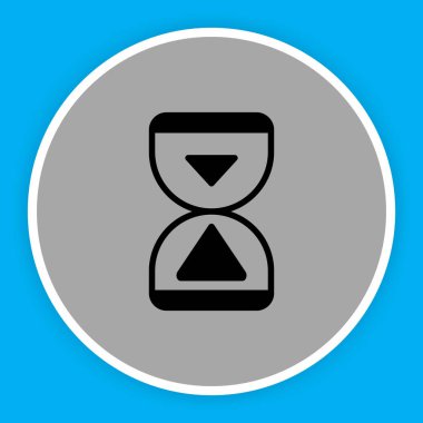 Soyut arkaplanda kum saati simgesi izole edildi 