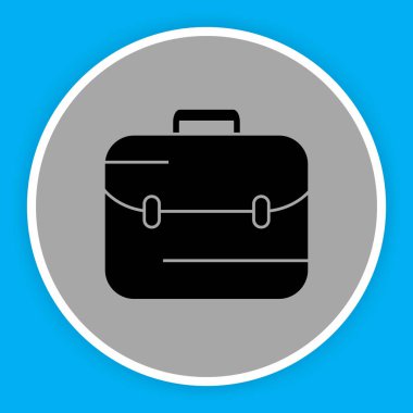 Evrak çantası simgesi soyut arkaplanda izole edildi