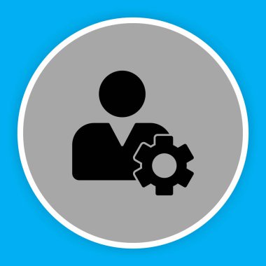 Soyut arkaplanda izole edilmiş bir simge düşünme