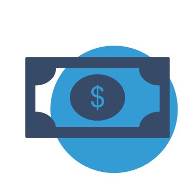 Soyut arkaplanda dolar simgesi izole edildi