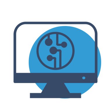 Lcd simgesi soyut arkaplanda izole edildi