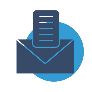 Posta simgesi soyut arkaplanda izole edildi