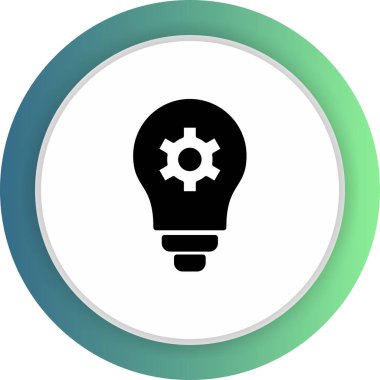 Yaratıcı Ampul simgesi soyut arkaplanda izole edildi