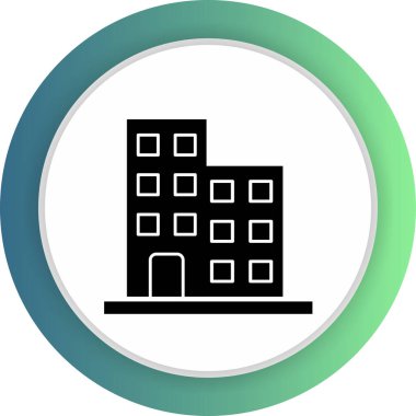 Ofis simgesi soyut arkaplanda izole edildi