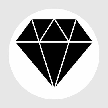 Soyut arkaplanda elmas simgesi izole edildi