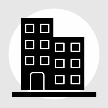 Ofis simgesi soyut arkaplanda izole edildi