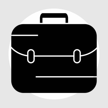 Evrak çantası simgesi soyut arkaplanda izole edildi