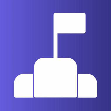 Soyut arkaplanda bayrak simgesi izole edildi