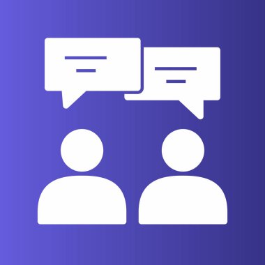 Sohbet simgesi soyut arkaplanda izole edildi