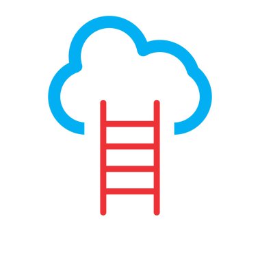 Soyut arkaplanda bulut sunucusu simgesi izole edildi