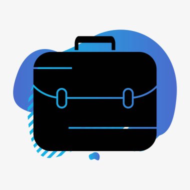 Evrak çantası simgesi soyut arkaplanda izole edildi