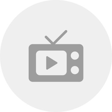 Soyut arkaplanda televizyon simgesi izole edildi