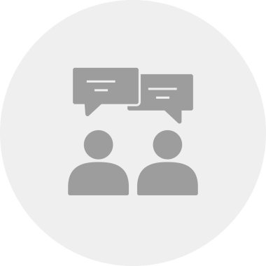 Sohbet simgesi soyut arkaplanda izole edildi