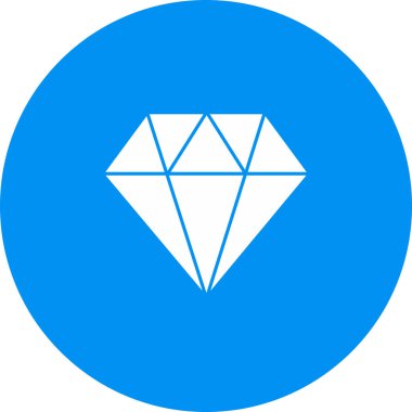 Soyut arkaplanda elmas simgesi izole edildi