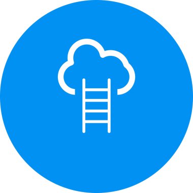 Soyut arkaplanda bulut sunucusu simgesi izole edildi